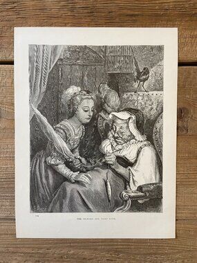 Gustave Dore, Fairytales Retold, Antique Woodcut Engraving